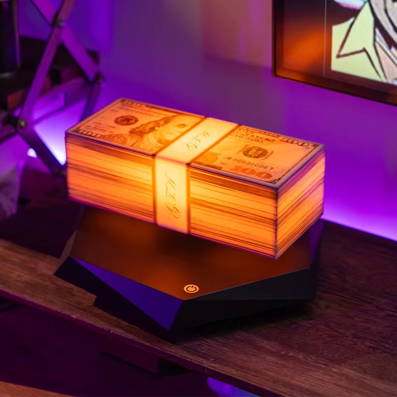 Modern Art Game Magnetic Levitation US Dollar Gangster Grand Theft Auto Vice City Magnetic Levitation Night Light Decoration